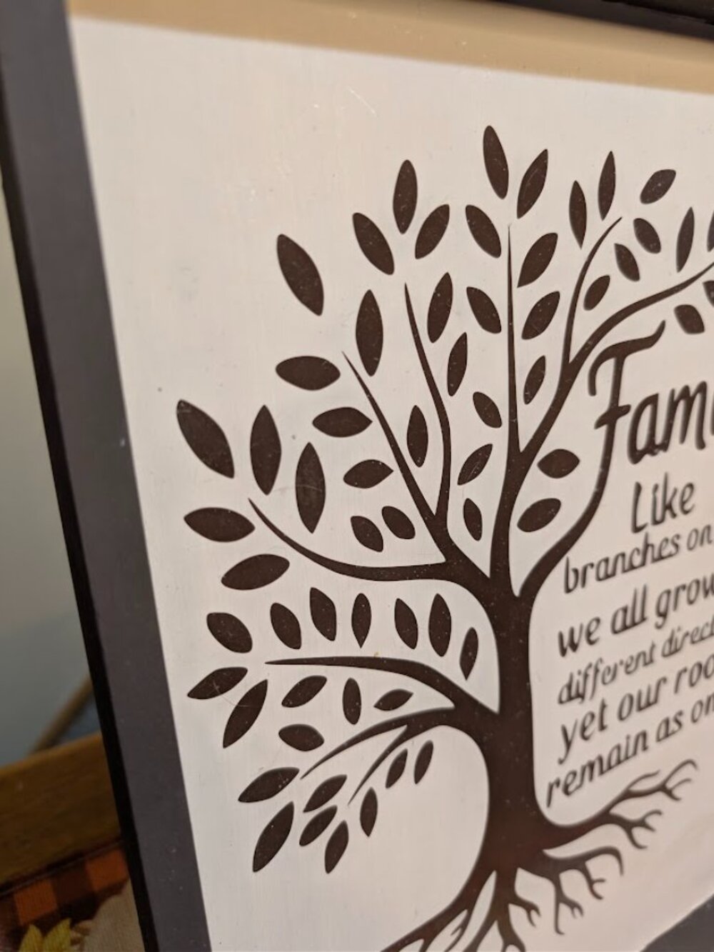 Family Tree Wall Art "Roots Remain As One" Handmade - Picture 5 of 8
